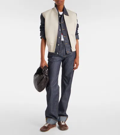 Bottega Veneta Orbit Flash Leather-trimmed Suede Sneakers In Brown