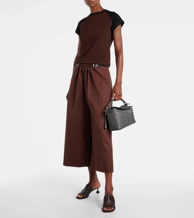 Loewe Puzzle Edge Small Shoulder Bag In Leather In Gray