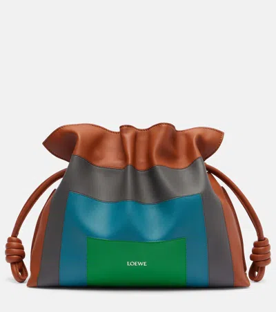 Loewe X Albers Flamenco Medium Clutch Bag In Nappa Leather In Multi