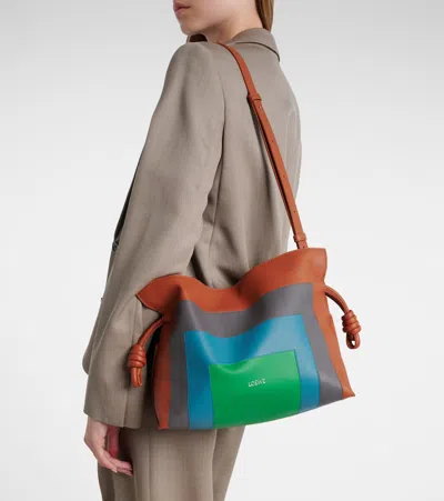 Loewe X Albers Flamenco Medium Clutch Bag In Nappa Leather In Multi