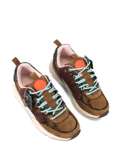 Kurt Geiger Kurt Runner Leopard-print Leather Sneakers In Multi