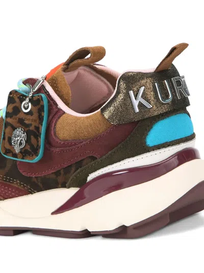 Kurt Geiger Kurt Runner Leopard-print Leather Sneakers In Multi