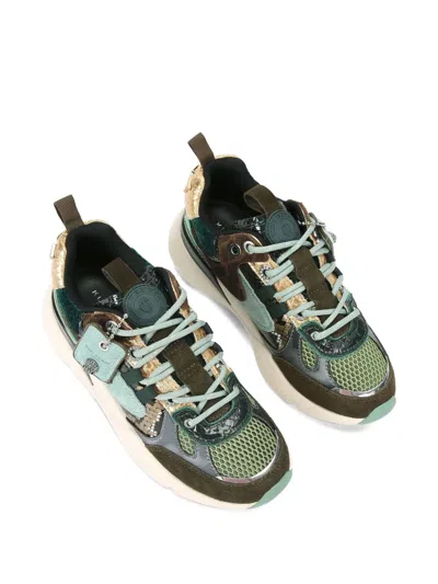 Kurt Geiger Kurt Runner Leopard-print Mesh Sneakers In Multi