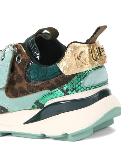 Kurt Geiger Kurt Runner Leopard-print Mesh Sneakers In Multi