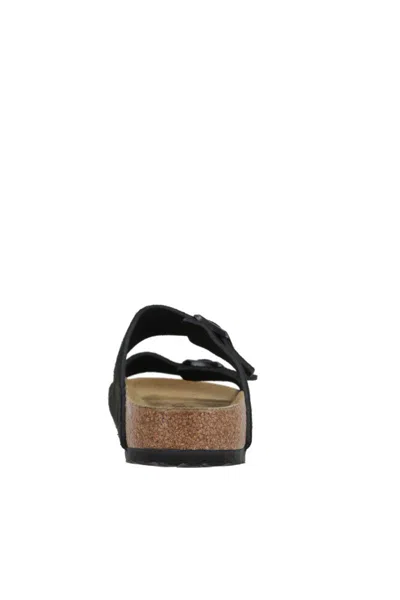 Birkenstock Arizona Suede Sandals With Buckled-straps In Black