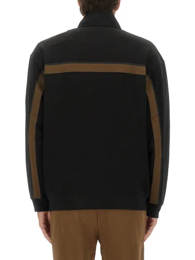 Hugo Boss High Collar Sweater Featuring Stripe Detail In Multi