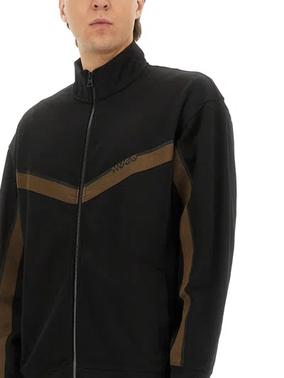 Hugo Boss High Collar Sweater Featuring Stripe Detail In Multi