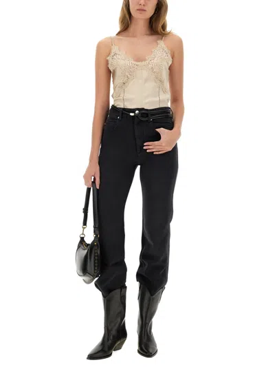 Isabel Marant Diandra Lace And Pointelle-trimmed Silk-blend Satin Camisole In Multi