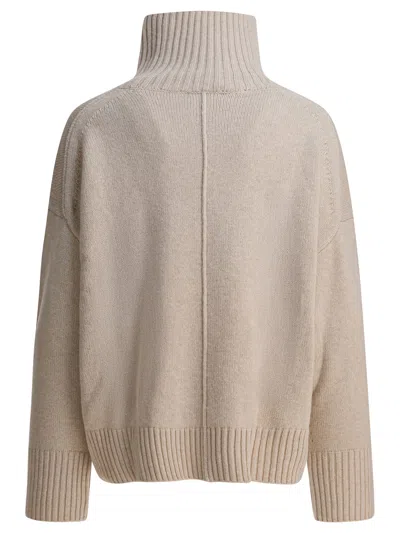 Soeur Womens Ecru Chine William High-neck Merino-wool Jumper In Neutral