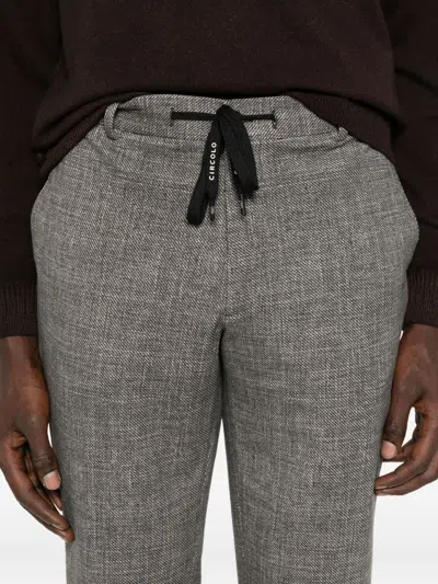 Circolo 1901 Drawstring Cotton-blend Trousers In Animal Print