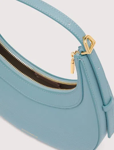 Coccinelle Zip-fastening Leather Shoulder Bag In Blue