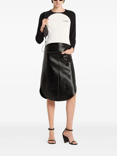 Courrèges T-shirt Courreges In Black