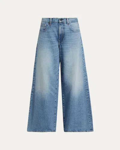 Twp Tiny Dancer Rigid Mid-rise Wide-leg Jeans In Blue