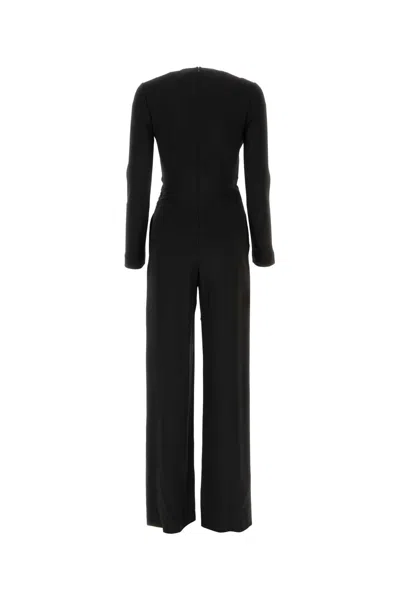 Alberta Ferretti Alberta Ferreti Black Acetate Blend Jumpsuit In Black