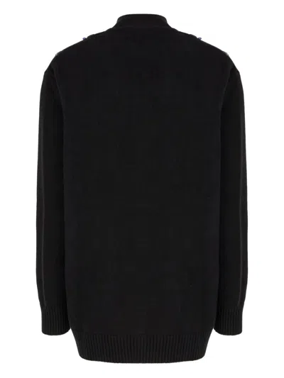 Alberta Ferretti Alberta Ferreti Black Wool Blend Cardigan In Black