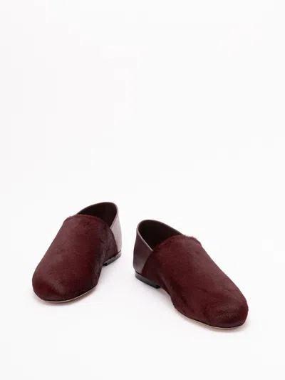 Alberta Ferretti Refined Black Calf Leather Shoes In Brown
