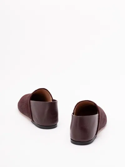 Alberta Ferretti Refined Black Calf Leather Shoes In Brown