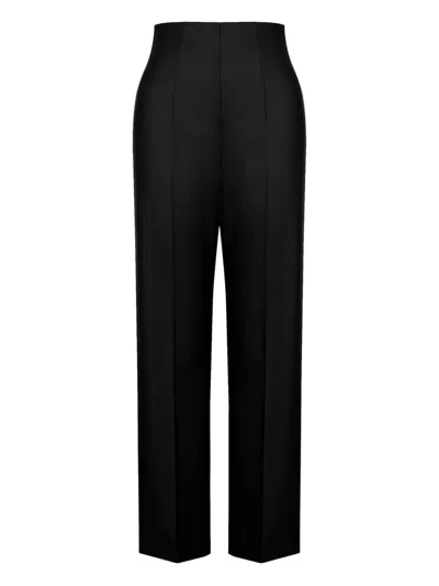 Alberta Ferretti Tailored Trousers With Front Pleats And Pockets In Black