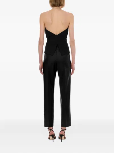 Alberta Ferretti Tailored Trousers With Front Pleats And Pockets In Black