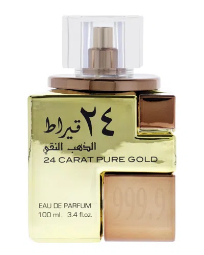 Lattafa Perfumes Women's 3.4oz Edp 24 Carat Pure Gold Edp In Transparent