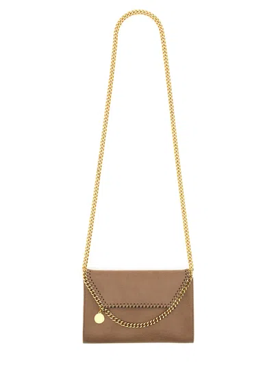 Stella Mccartney Rectangular Mini Bag With Chain Shoulder Strap In Brown