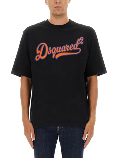 Dsquared2 Dsquared Loose Fit Sponge Patch T-shirt In Black
