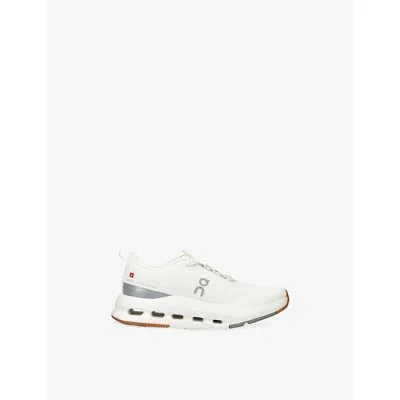 On Be Kids' Cloudnova Youth Woven Trainers Eur 37.5 /4.5 Uk In White