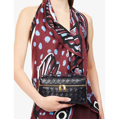 Bottega Veneta Bang Bang Vanity Case In Intrecciato Leather In Black