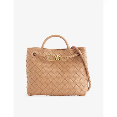 Bottega Veneta Womens Biscuit-mb-biscuit Andiamo Small Intrecciato Leather Shoulder Bag