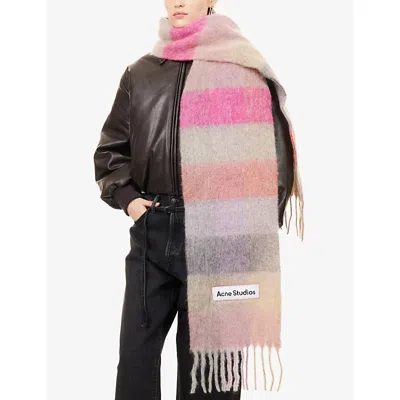 Acne Studios Alpaca Scarf In Burgundy