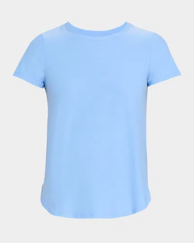 Beyond Yoga On The Down Low T-shirt In Sky Blue Heather