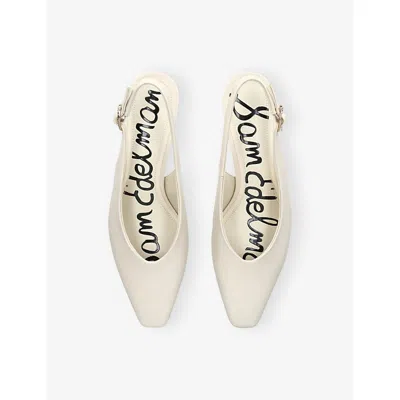 Sam Edelman Womens White Ronnie Leather Slingback Courts Eur 37 / 4 Uk In Multi