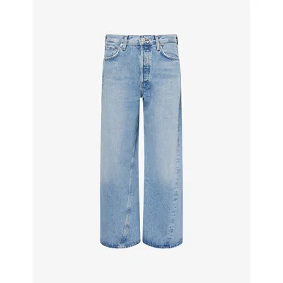 Agolde Low Slung Baggy Jeans In Libertine In Blue