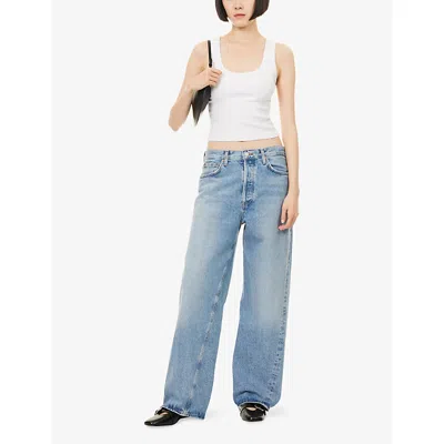 Agolde Low Slung Baggy Jeans In Libertine In Blue