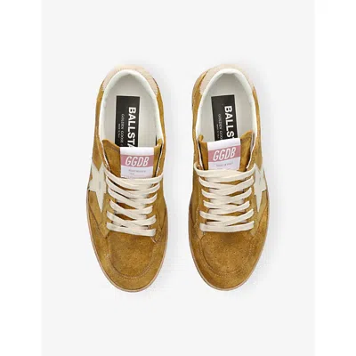 Golden Goose Ballstar Suede Upper Leather Star Horsy Heel Sneakers Multicolor In Yellow
