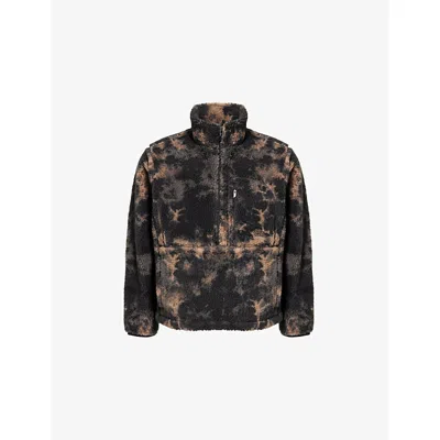 The North Face Mens Tnf Black Light Refract Extreme Pile High-neck Woven Sweatshirt Xl In Multi