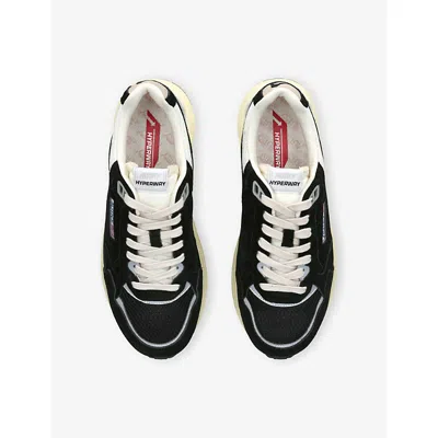 Autry Black Suede And Mesh Sneakers With Cream Cushioned Sole In Black