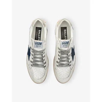 Golden Goose Ballstar Nappa Upper Toe And Spur Suede Star Leather Heel Sneakers Beige In White