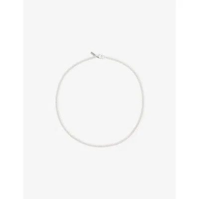 Commonlines Mens Mini Cuban 925 Sterling Silver Necklace In Silver