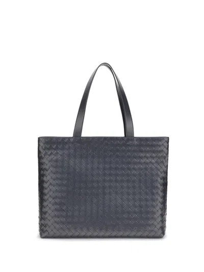 Bottega Veneta Men Leather Shoulder Bag In Blue