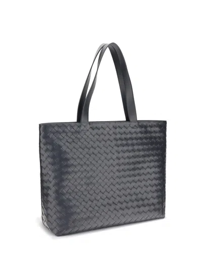 Bottega Veneta Men Leather Shoulder Bag In Blue