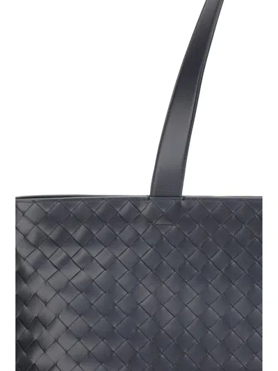 Bottega Veneta Men Leather Shoulder Bag In Blue