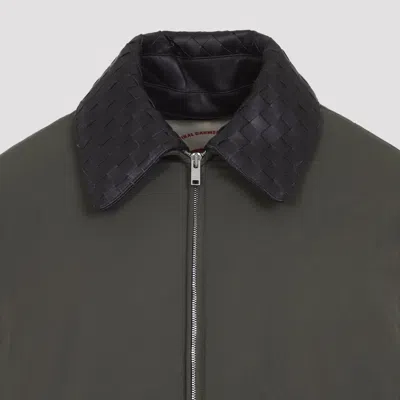 Bottega Veneta Insulated Jacket With Quilted Collar And Pockets In Gray