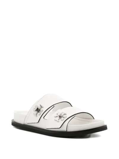 Tory Burch T Lock Sport Slides Cloud In White