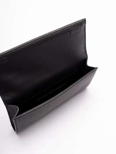 Brunello Cucinelli Precious Monili Chain Clutch Bag In Gray