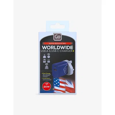 Go Travel Worldwide Usb-a And Usb-c Travel Adapter Blue In Blue