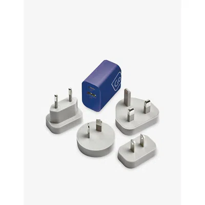 Go Travel Worldwide Usb-a And Usb-c Travel Adapter Blue In Blue
