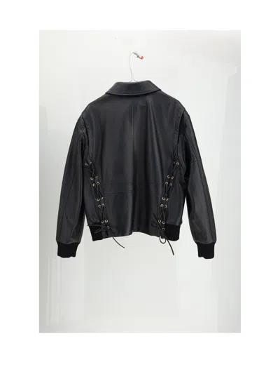 Celine Aviator Blouson Jacket In Soft Lambskin In Black