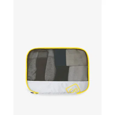 Go Travel Branded Set Of Three Packing Cubes Yellow In Yellow