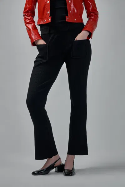 Courrèges Wrap-design Flared Jeans In Black